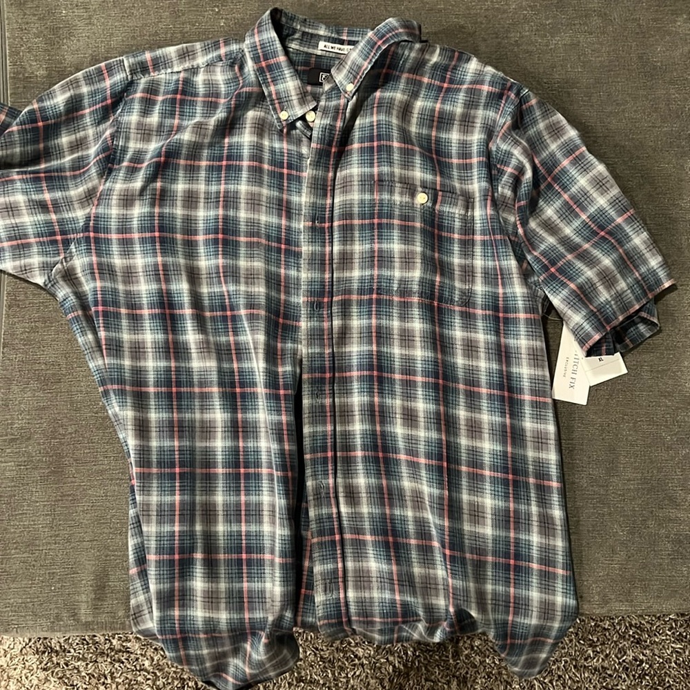 Multi-Colored Short Sleeve Button Down